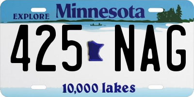 MN license plate 425NAG