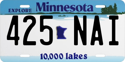 MN license plate 425NAI