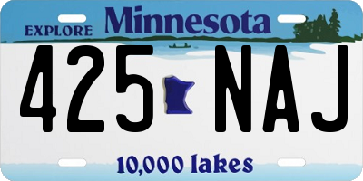 MN license plate 425NAJ
