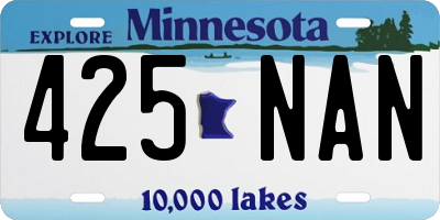 MN license plate 425NAN