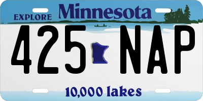 MN license plate 425NAP