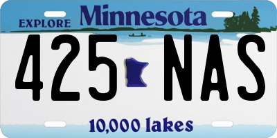 MN license plate 425NAS