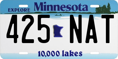 MN license plate 425NAT