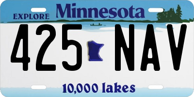 MN license plate 425NAV