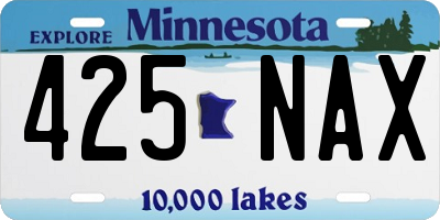 MN license plate 425NAX