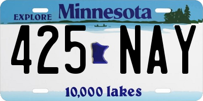 MN license plate 425NAY