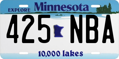 MN license plate 425NBA