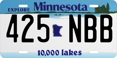 MN license plate 425NBB