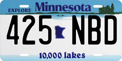 MN license plate 425NBD