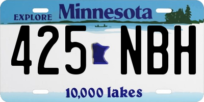MN license plate 425NBH