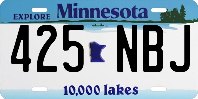 MN license plate 425NBJ