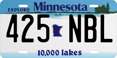 MN license plate 425NBL