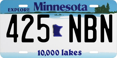 MN license plate 425NBN