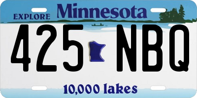 MN license plate 425NBQ