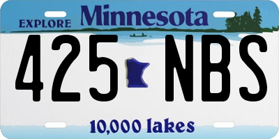 MN license plate 425NBS