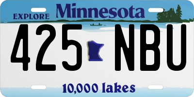 MN license plate 425NBU