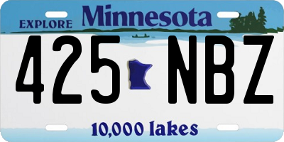 MN license plate 425NBZ