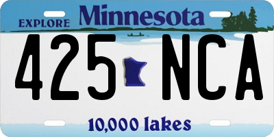 MN license plate 425NCA