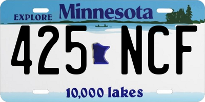 MN license plate 425NCF