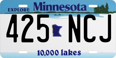 MN license plate 425NCJ