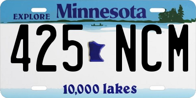 MN license plate 425NCM