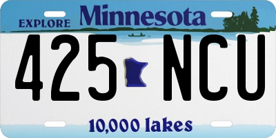 MN license plate 425NCU