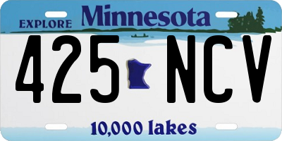 MN license plate 425NCV
