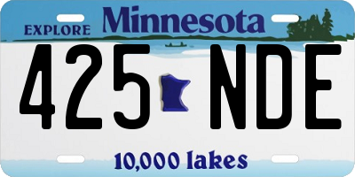 MN license plate 425NDE