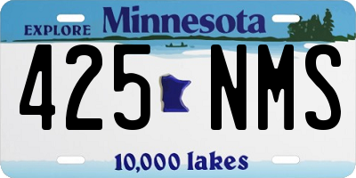 MN license plate 425NMS