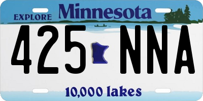 MN license plate 425NNA