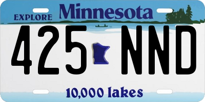 MN license plate 425NND