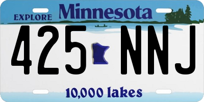 MN license plate 425NNJ