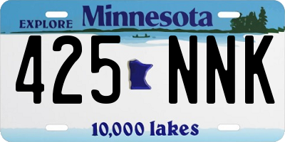 MN license plate 425NNK