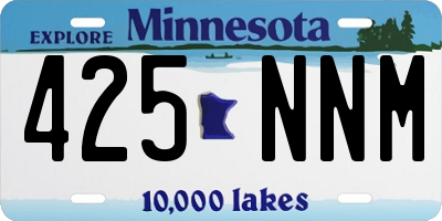 MN license plate 425NNM