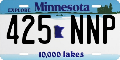 MN license plate 425NNP