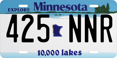 MN license plate 425NNR
