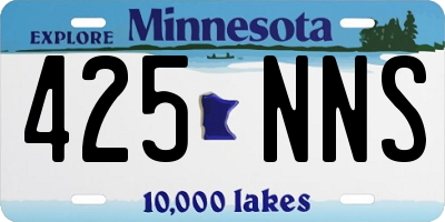 MN license plate 425NNS