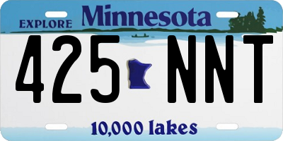 MN license plate 425NNT