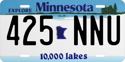 MN license plate 425NNU