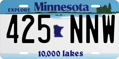 MN license plate 425NNW