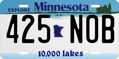 MN license plate 425NOB