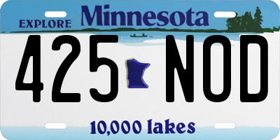 MN license plate 425NOD