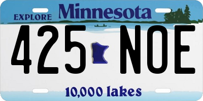 MN license plate 425NOE