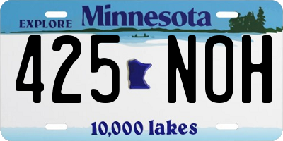 MN license plate 425NOH