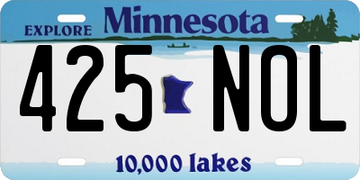 MN license plate 425NOL
