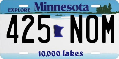 MN license plate 425NOM