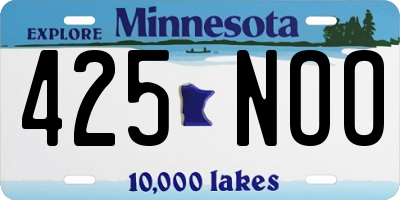 MN license plate 425NOO