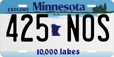 MN license plate 425NOS