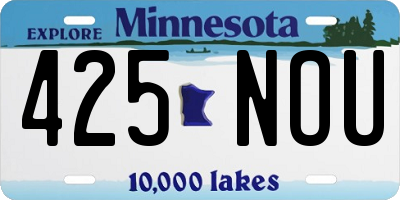 MN license plate 425NOU