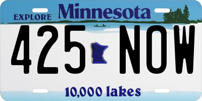 MN license plate 425NOW